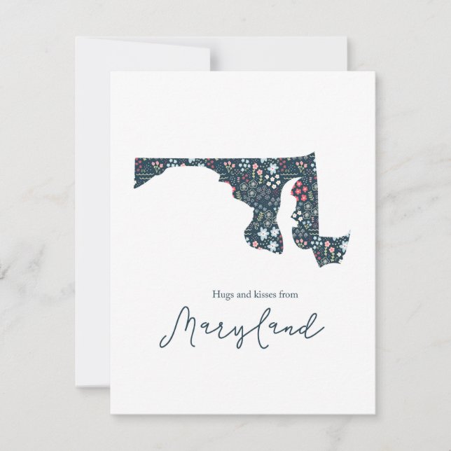 Hugs and Kisses from Maryland Holiday Card (Front)