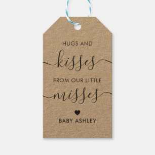 Hugs and Kisses from Our Little Misses, New Baby Gift Tags
