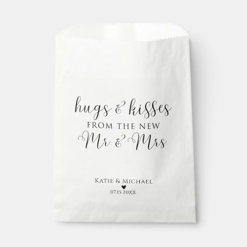 Hugs and Kisses from the New Mr and Mrs Favor Bags