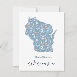 Hugs and Kisses from Wisconsin Holiday Card