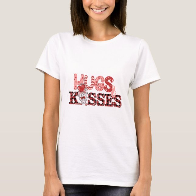 Hugs And Kisses Gnome T-Shirt (Front)