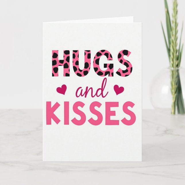 Hugs And Kisses Graphic Style Card (Front)