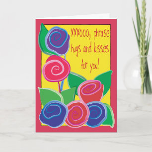 "Hugs and Kisses" Greeting Card