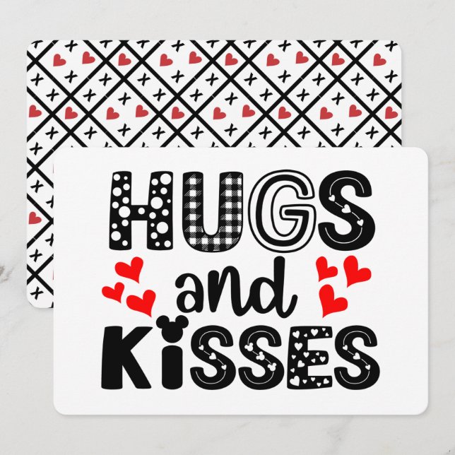 Hugs and Kisses Holiday Card (Front/Back)