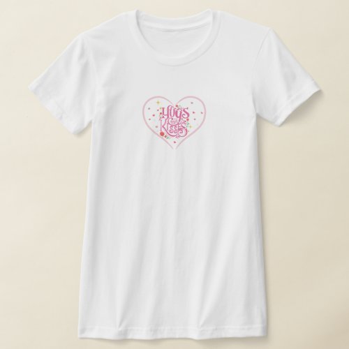 Hugs And Kisses in Heart T_shirt