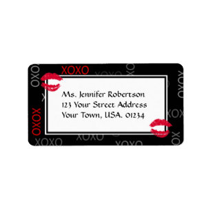 Hugs and Kisses Kiss Mark Wedding Address Labels