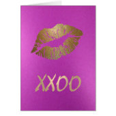 Hugs and Kisses Lip Print Card (Front)
