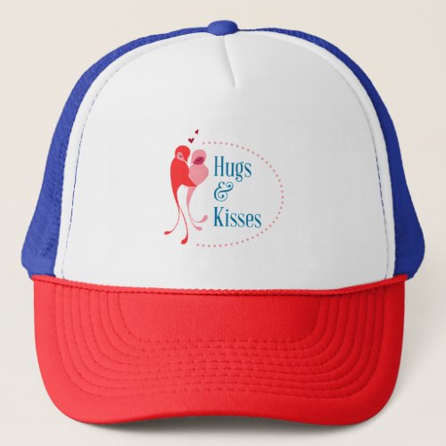 Hugs and Kisses Love Birds Valentine  59 Trucker Hat