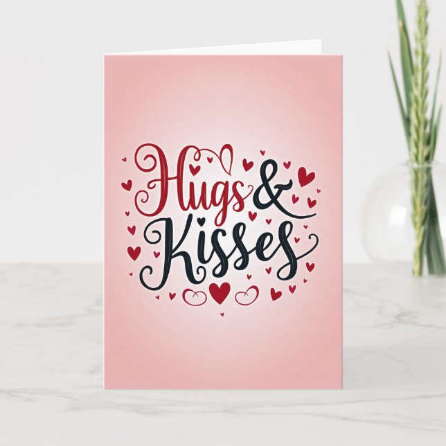 Hugs And Kisses Love Filled Card (Front)