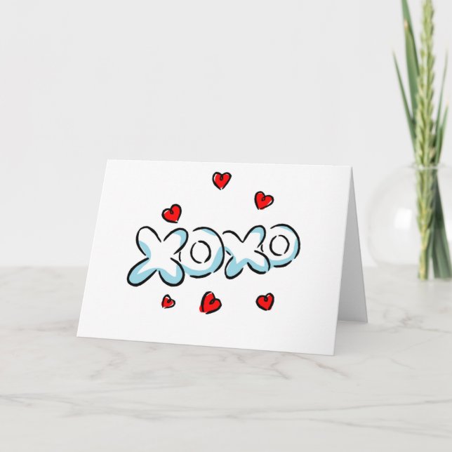 Hugs and Kisses Merchandise Holiday Card (Front)