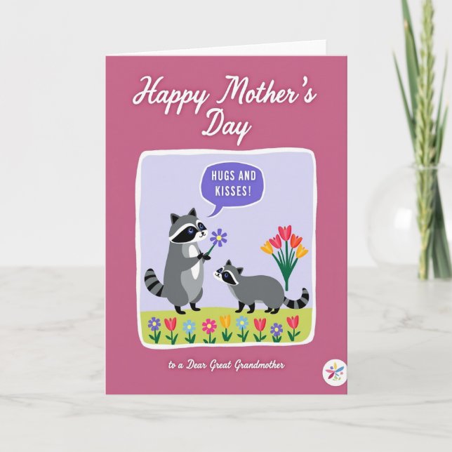 Hugs And Kisses Mothers Card (Front)