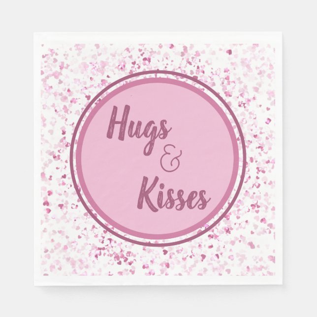 Hugs and Kisses Napkins (Front)