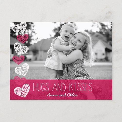 Hugs and Kisses Photo Postcard