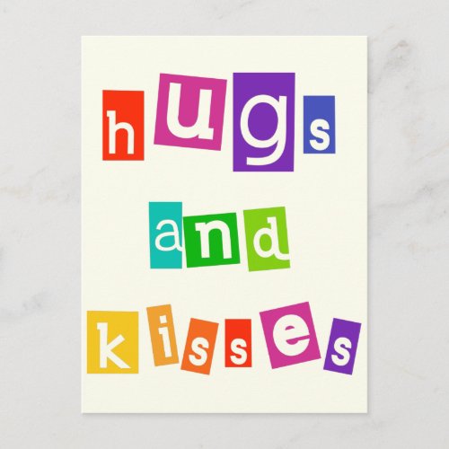 Hugs And Kisses Postcard