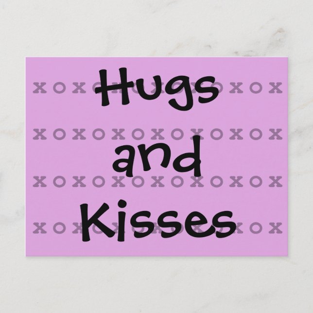 Hugs and Kisses Postcard (Front)