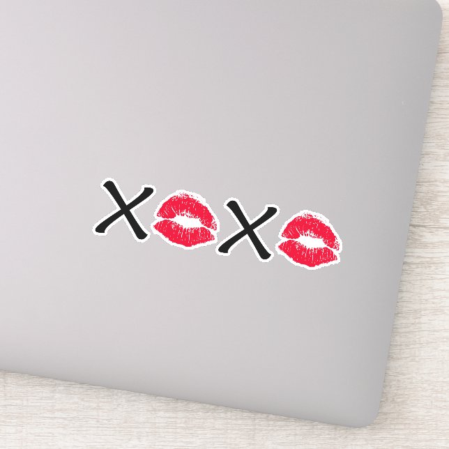 Hugs and kisses sticker (Detail)