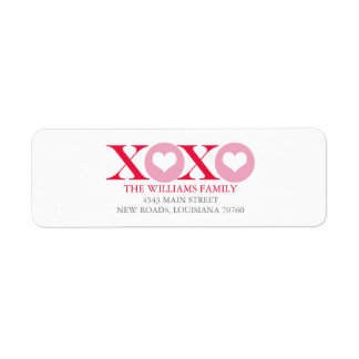 Hugs and Kisses Valentine's Day Label