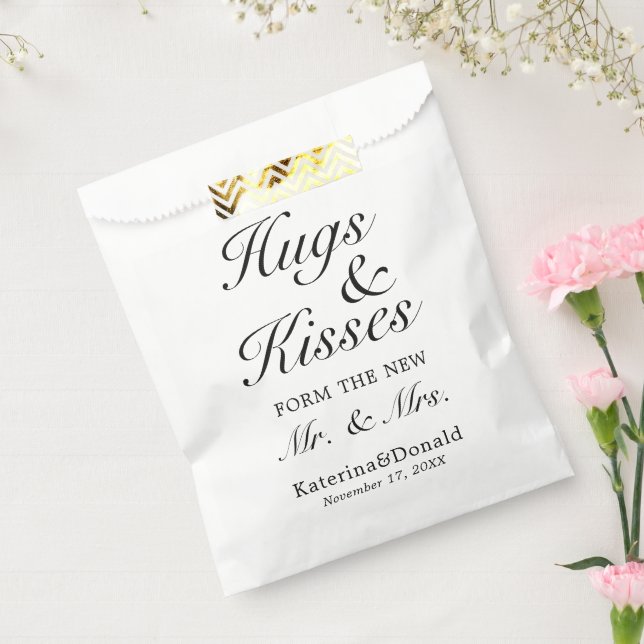 Hugs and Kisses Wedding Favor Bags (Sealed)
