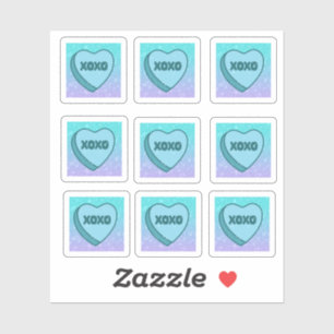 Hugs And Kisses XOXO Classroom Heart Sticker