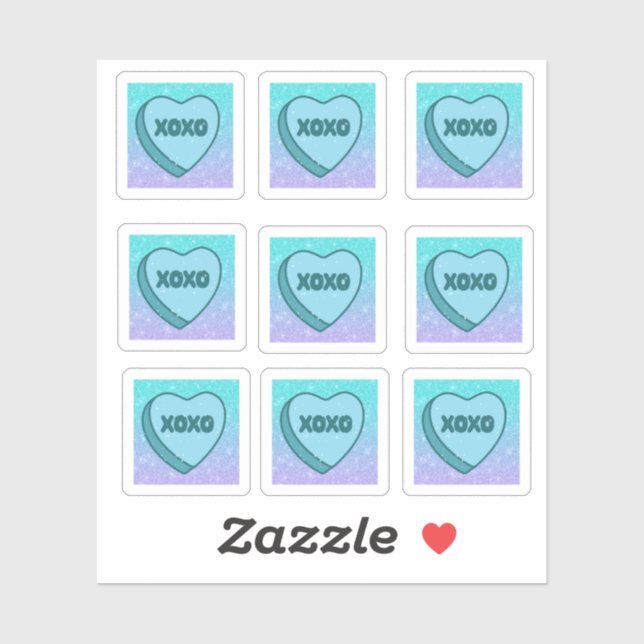 Hugs And Kisses XOXO Classroom Heart Sticker (Sheet)