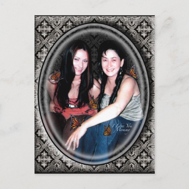 Hugs and Wishes of Butterfly Kisses Postcard (Front)