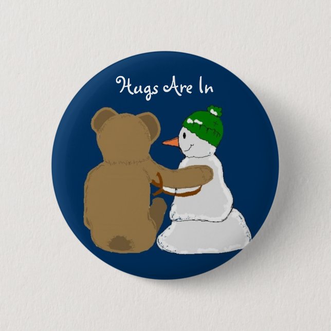 Hugs Are In Pinback Button (Front)