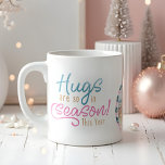 Hugs Are so in Season This Year | Fun Family Photo Coffee Mug<br><div class="desc">Make a merry and bright statement with happy thoughts and a positive outlook this Christmas season with our fun, colorful and sparkling Christmas mug. Capture the joy of the season with a funny non-traditional Christmas twist. Our Bright cheery colors with neon pinks, bright teals, and fun faux glitter accents in...</div>