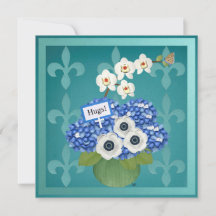 Hugs! Flat Botanical Art Card