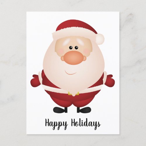 Hugs from Santa Claus Holiday Postcard