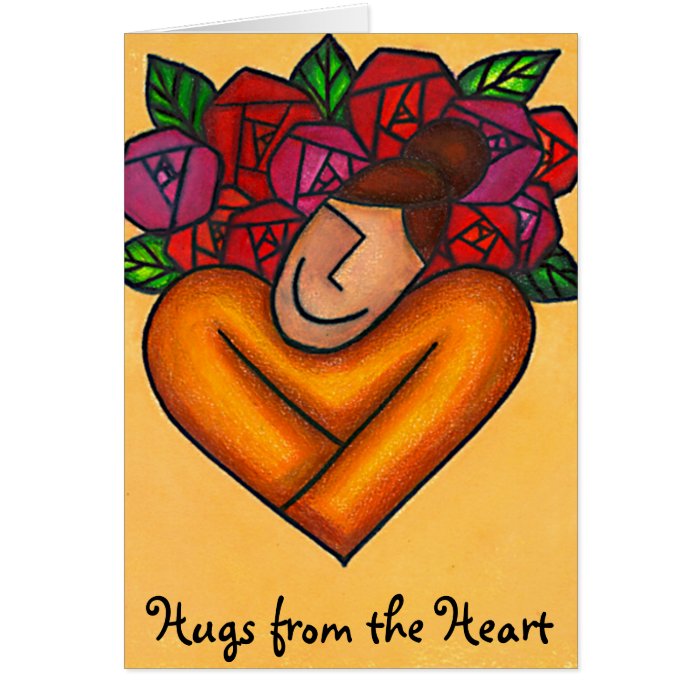 Hugs From The Heart Hugs From The Heart Card Zazzle