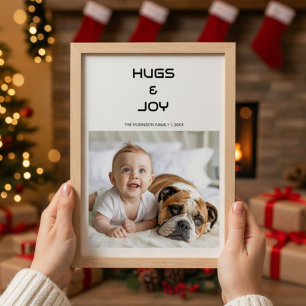Hugs & Joy from the Humans and the Dog card