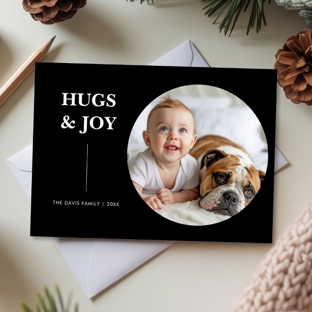 Hugs, Joy & Pawprints Everywhere holiday card (Creator Uploaded)