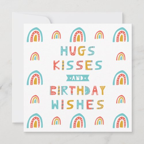 Hugs Kisses and Birthday Wishes Magnet