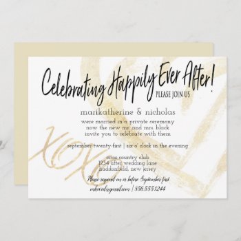 Hugs  Kisses And Hearts Post Wedding Party Invitation by PetitePaperie at Zazzle