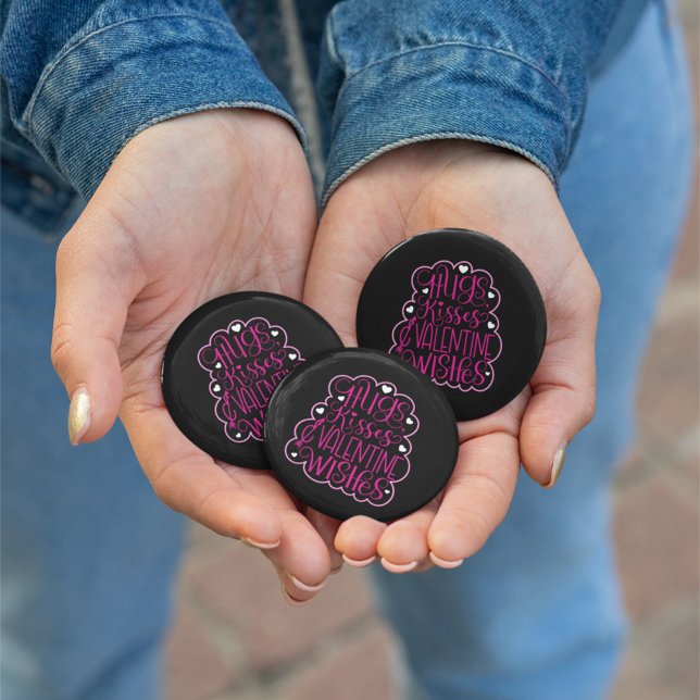 Hugs, kisses and Valentine Wishes, Hearts, Love   Button (Creator Uploaded)