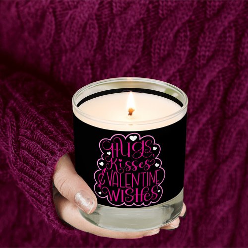 Hugs kisses and Valentine Wishes Hearts Love  Scented Candle