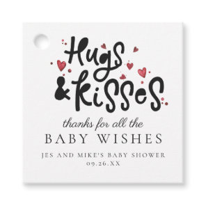 Hugs & Kisses | Baby Shower Favor Tag