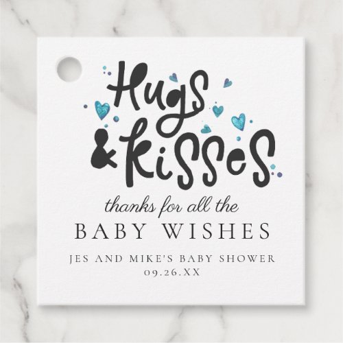 Hugs  Kisses  Baby Shower Favor Tag