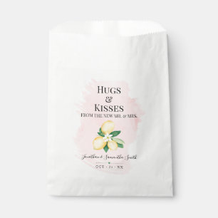 Hugs & Kisses from new Mrs Lemons Pink Shower Favor Bag