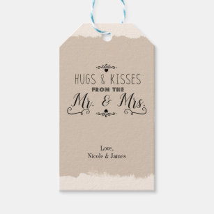 Hugs And Kisses Mr Mrs Gift Tags Gift Enclosures Zazzle