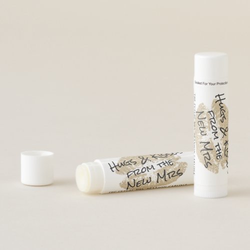 HUGS KISSES FROM THE NEW MRS Bridal Shower Lip Balm