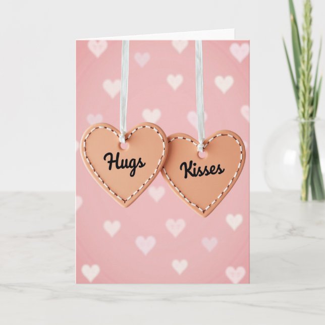 Hugs Kisses Heartfelt Card (Front)
