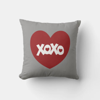 Hugs & Kisses Love & Hearts Throw Pillow