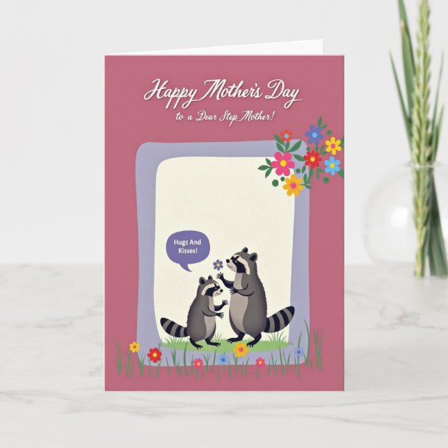 Hugs Kisses Mothers Day Art Card (Front)