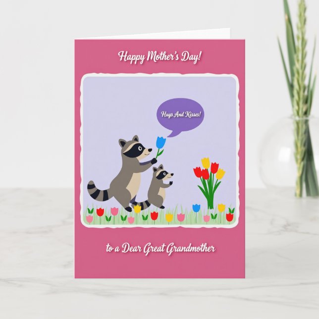 Hugs Kisses Mothers Day Card (Front)