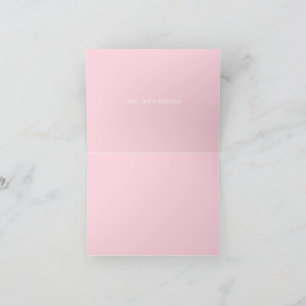 Hugs & kisses pink white modern bold typography card