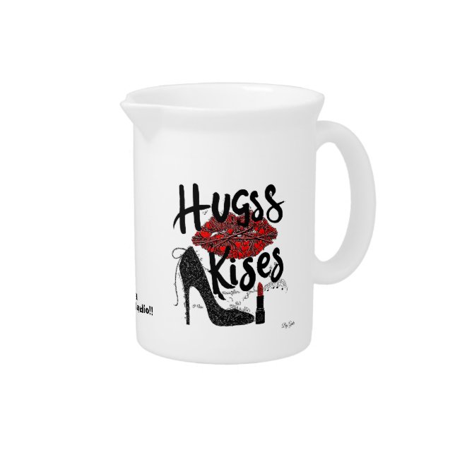 Hugs & Kisses Porcelain Pitcher (Right)