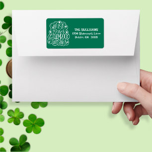 Hugs, Kisses & Shamrock Wishes St. Patrick’s Day Label