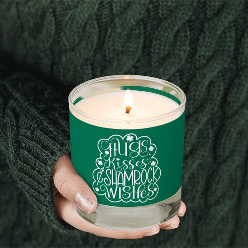 Hugs Kisses  Shamrock Wishes St Patricks Day  Scented Candle