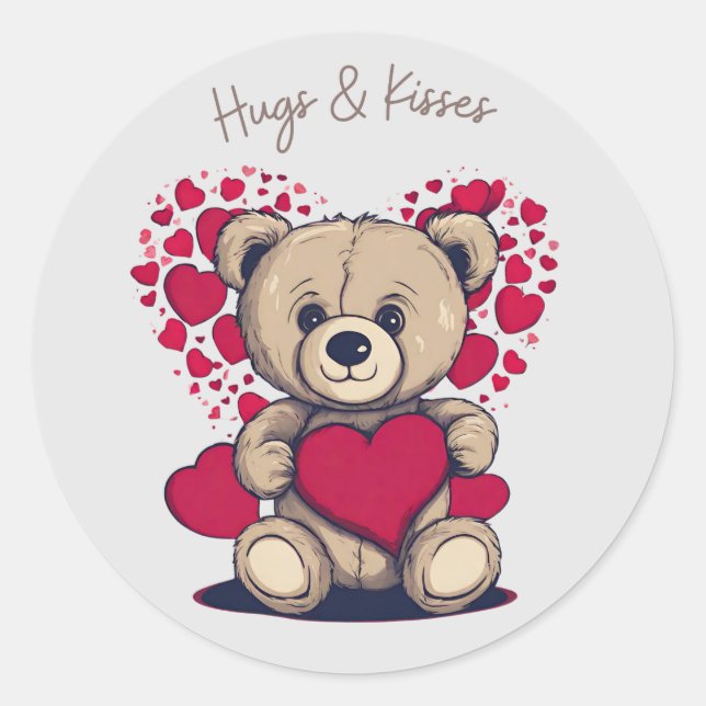 Hugs & Kisses Sticker (Front)
